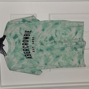 Abercrombie Kids Green Tie-Dye Short Sleeve Tee